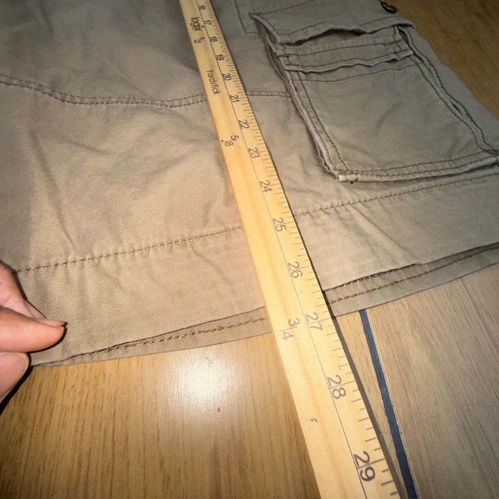 Levis Mens Cargo Shorts Size 42 Extra Long Green Utility Relaxed Fit Cotton